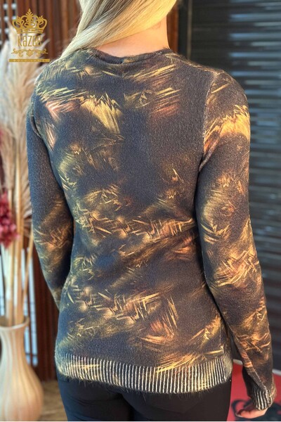 Женский вязаный свитер оптом из ангоры с рисунком - 18324 | КАZEE - Thumbnail (2)