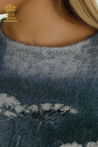 Свитер женский трикотаж оптом Ангора Цифр - 40024 | КAZEE - 5