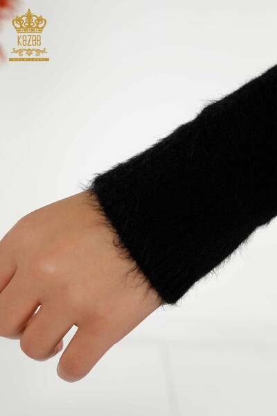 Женский трикотаж оптом, базовый свитер из ангоры, черный - 12047 | КАZEE - Thumbnail