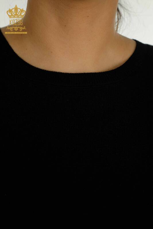 Базовый женский трикотажный свитер с логотипом оптом - 11052 | КАZEE