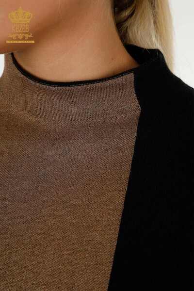Женский вязаный свитер оптом, два цвета, черный - 30197 | КАZEE - Thumbnail