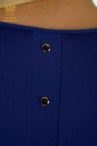 Пуговицы женского трикотажного свитера оптом, электрический цвет - 30178 | КАZEE - Thumbnail