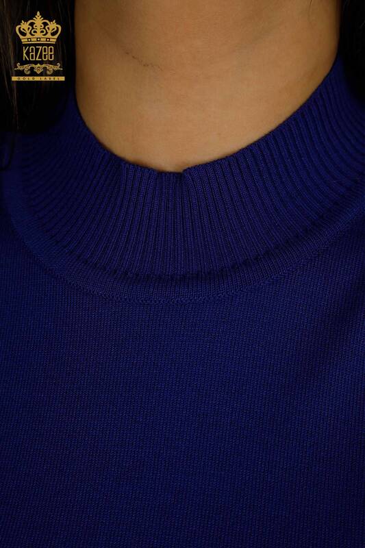 Оптовая продажа женского трикотажа Саксы с рукавами свитера с каменной вышивкой - 30552 | КАZEE