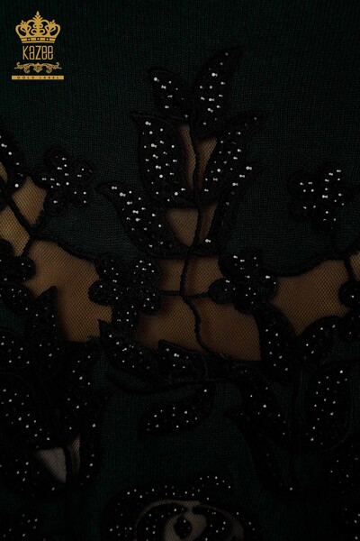 Оптовая продажа женского трикотажа с рукавами-розами Нефти - 15374 | КАZEE - 9