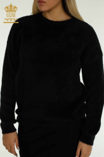 Kazee - Женский вязаный свитер с длинным рукавом оптом, черный - 30775 | КАZEE (1)