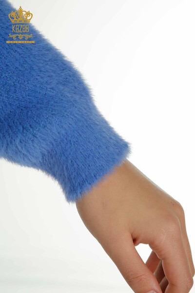 Женский вязаный свитер с длинным рукавом оптом, электрический цвет - 30775 | КАZEE - Thumbnail