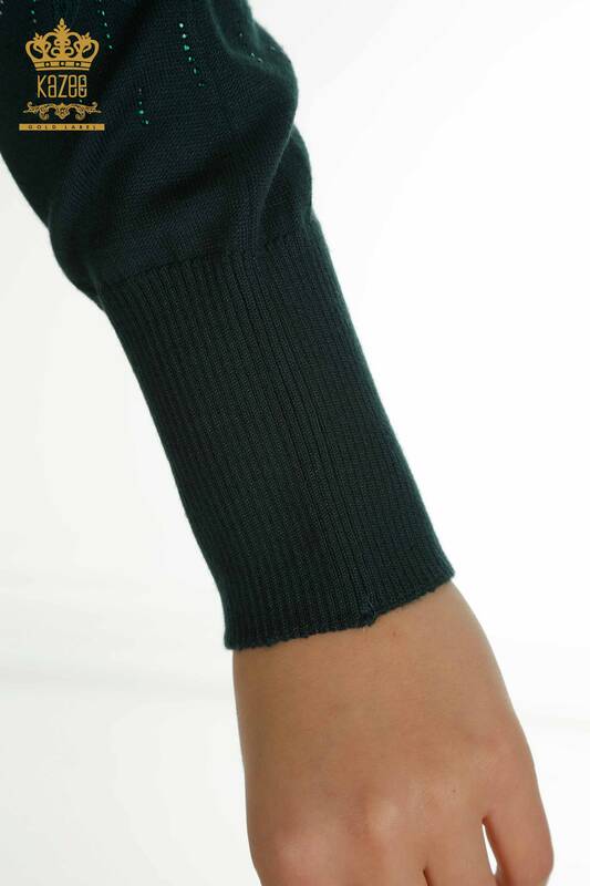 Женский трикотажный свитер оптом из тюля Нефти - 15699| КAZEE