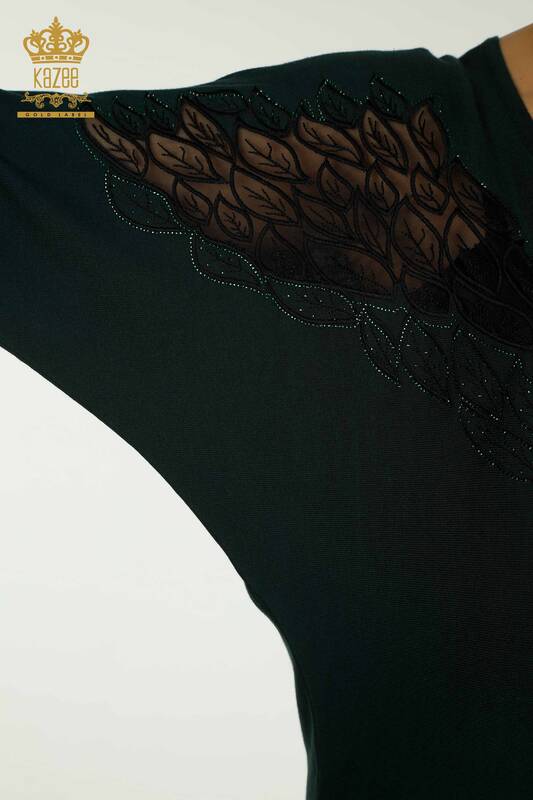 Женский вязаный свитер оптом из тюля Нефти - 16942 | КАZEE