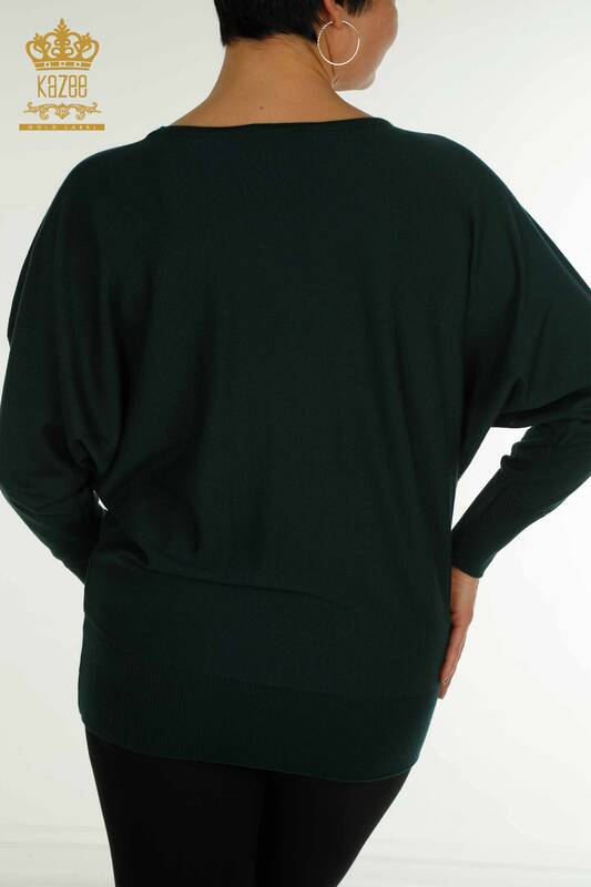 Женский вязаный свитер оптом из тюля Нефти - 16942 | КАZEE