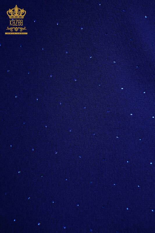 Женский вязаный свитер оптом с вышивкой Сакс - 30892 | КАZEE
