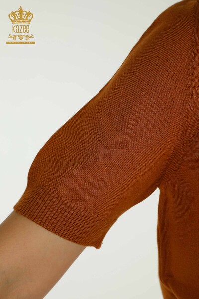 Женский вязаный свитер оптом с высоким воротником из вискозы Тан - 16168 | КАZEE - Thumbnail