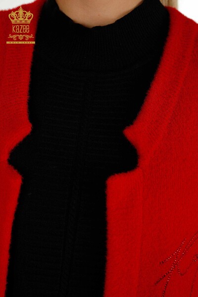 Женский жилет с двумя карманами оптом, красный - 30582 | КAZEE - Thumbnail