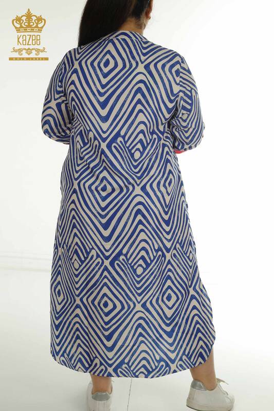 Оптовая продажа женских платьев с карманами, электрический цвет - 2402-211647 | S&M