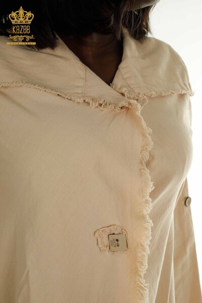 Женские пуговицы для платья оптом, бежевый - 2402-211606 | S&M - Thumbnail