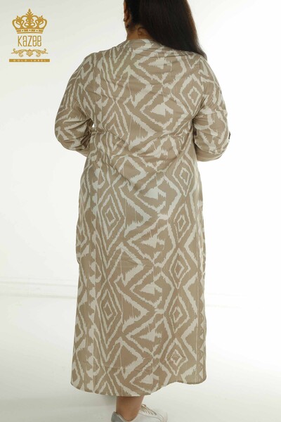 Женское платье из норки с разрезом оптом - 2402-211432 | S&M - Thumbnail