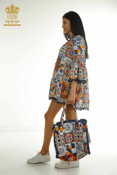Женская сумка для платья оптом, темно-синяя - 2402-211282 | S&M - Thumbnail