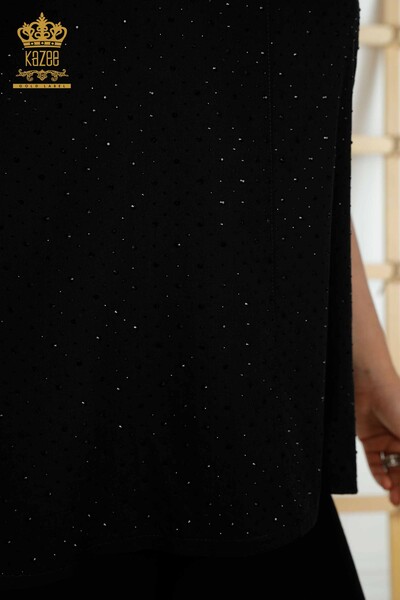 Женская блузка без рукавов оптом черная - 79218 | КАЗЕЕ - Thumbnail