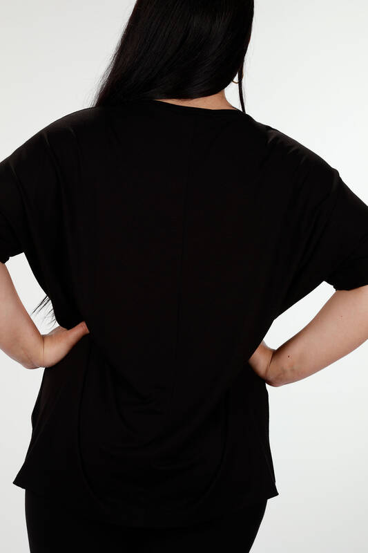 Женская блузка оптом с вышивкой буквами из камня - 78881 | КАZЕЕ