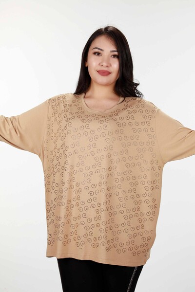 Kazee - Женская блузка с хрустальным камнем большого размера 