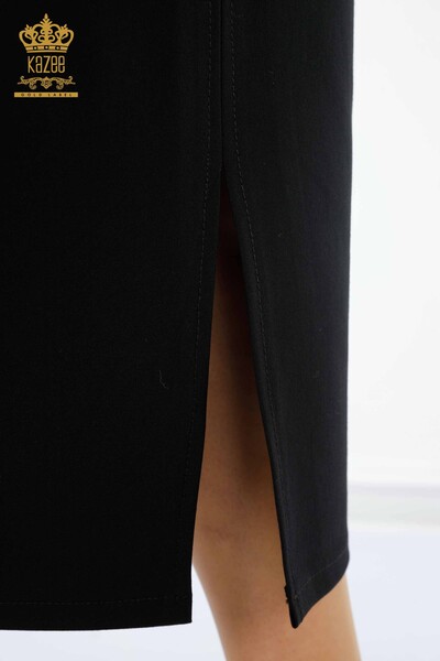 оптом Женская длинная юбка с цветочным узором и вышивкой камнями - 4206 | КАZЕЕ - Thumbnail