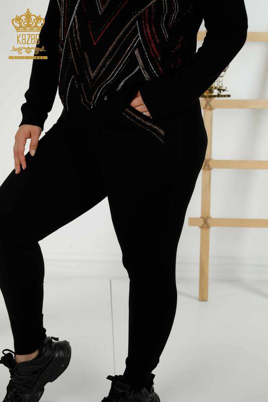 Женский спортивный костюм на молнии черного цвета - 16676 | КАZЕЕ