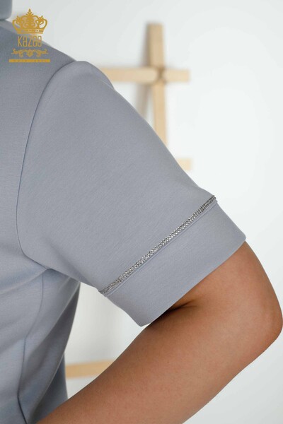 Женский спортивный костюм оптом с капюшоном синего цвета - 20392 | КАZЕЕ - 6