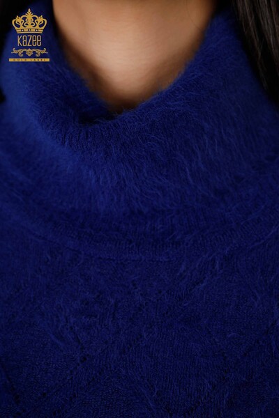 Оптовая Женщин Трикотаж Туника Полосатая Вышитая Камнем Водолазка - 18591 | КАZЕЕ - 14