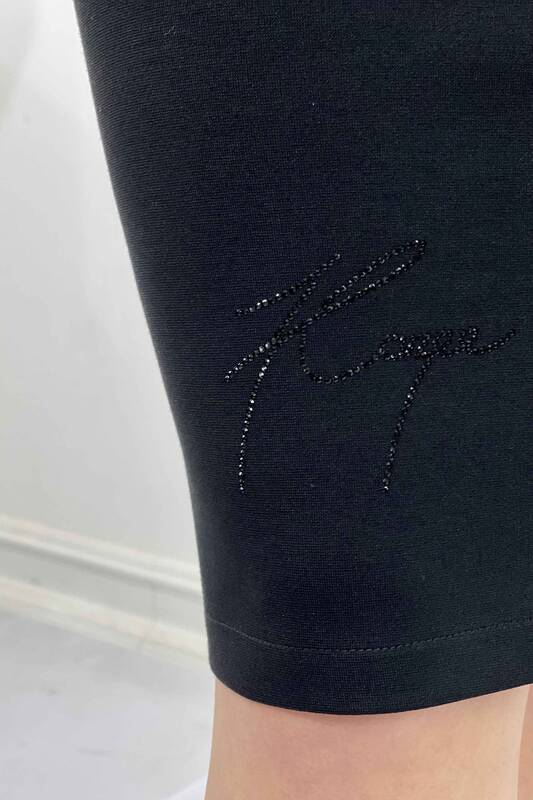 Женская юбка оптом с вышитыми краями в полоску с деталями - 4152 | КАZЕЕ