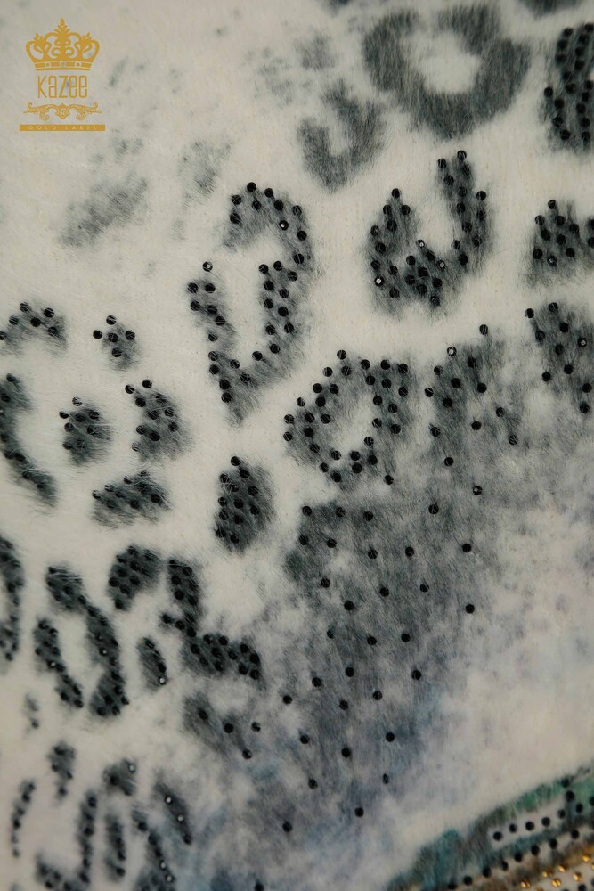 Женский свитер из ангорского трикотажа оптом с длинными рукавами цифровой - 40020 | КАZEE - 4