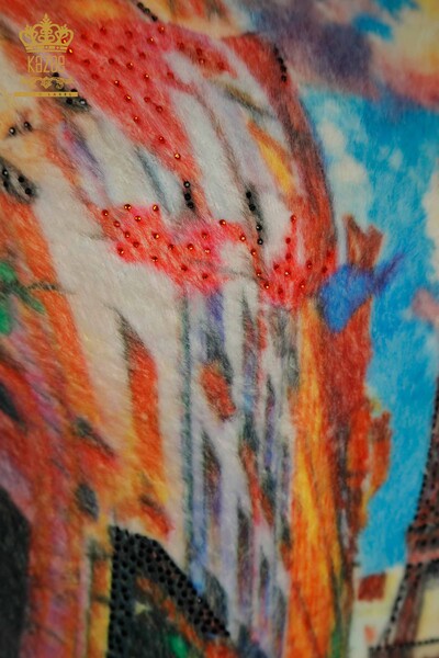 Женский ангорский трикотаж оптом с цифровой печатью - 40018 | КАZEE - 4