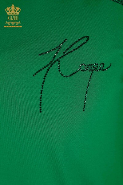 Женская блузка оптом, американская модель, зеленая - 78857 | КАZEE - Thumbnail (2)