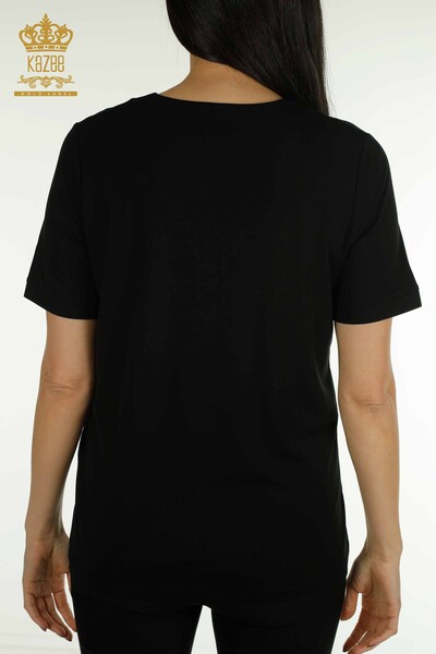Женская блузка базового черного цвета оптом - 79864 | КАZEE - Thumbnail
