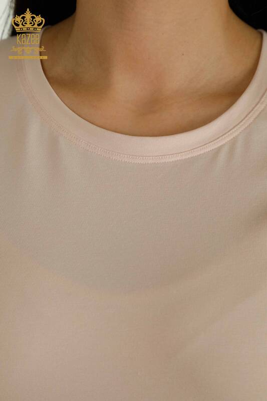 Женская блузка оптом Базовая Светлая пудра - 79562 | КАZEE