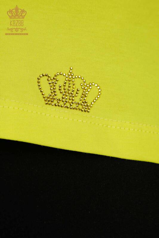 Женская блузка базового желтого цвета оптом - 79562 | КАZEE