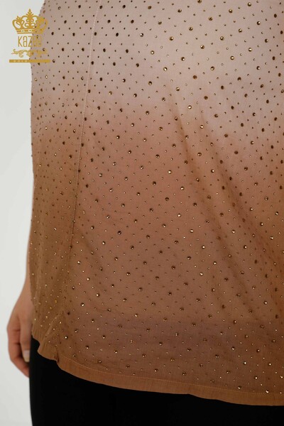 Оптовая женская блузка без рукавов из норки - 79218 | КАZЕЕ - Thumbnail