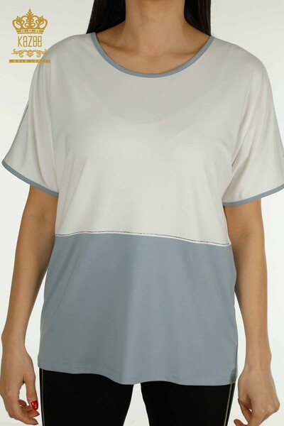 Kazee - Женская блузка оптом двух цветов синего цвета - 79533 | КАZEE (1)