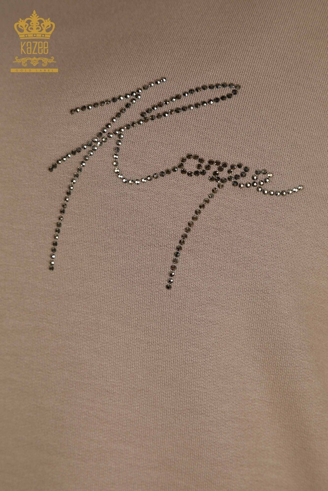 Женская блузка из норки с коротким рукавом оптом - 79317 | КАZEE - 3