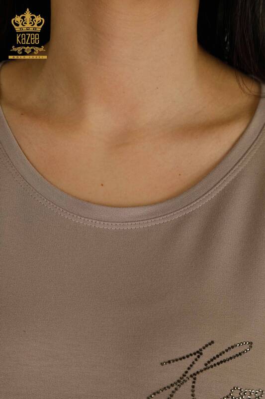 Женская блузка из норки с коротким рукавом оптом - 79317 | КАZEE