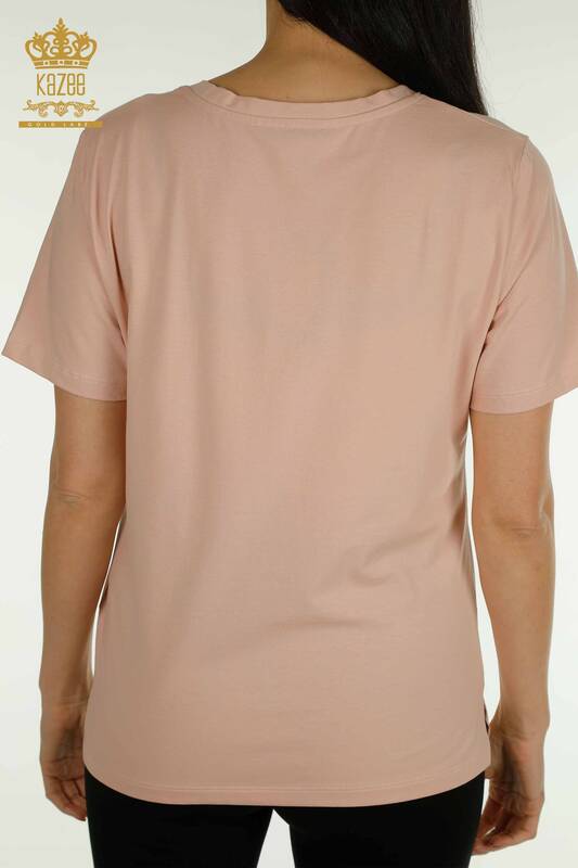 Женская блузка с V-образным вырезом оптом - 79564 | КАZEE