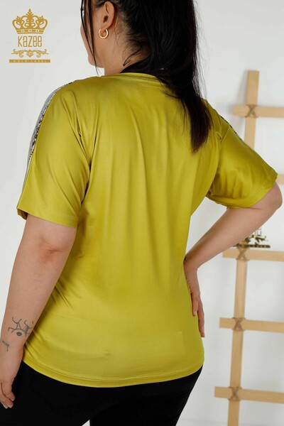 Женская блузка оптом с цифровой печатью Saffron - 77804 | КАZЕЕ - Thumbnail