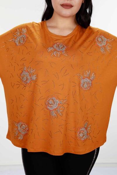 Kazee - оптом женская блузка с цветочной вышивкой камнем - 78898 | КАZЕЕ (1)