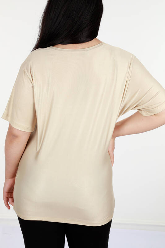 Оптовая женская одежда чесаный хлопок цифровой цветочный узор-12064 | КАZЕЕ