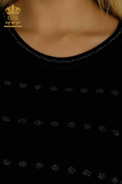 Женский вязаный свитер оптом, американская модель черного цвета - 30794 | КАZEE - Thumbnail