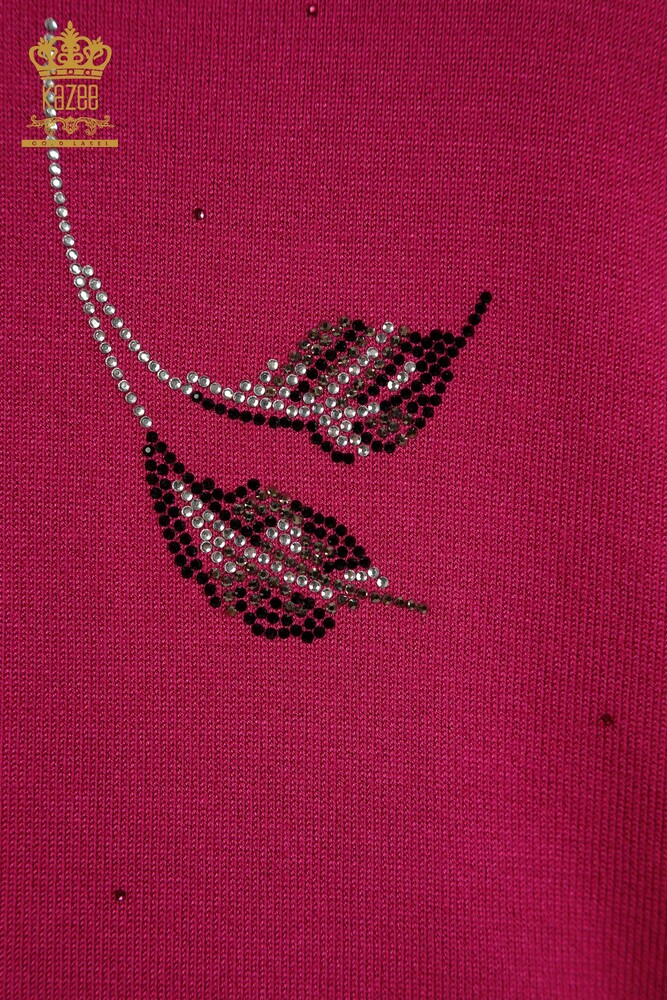 Женский вязаный свитер оптом Американская модель Фуксия - 30649 | КАZEE - 3