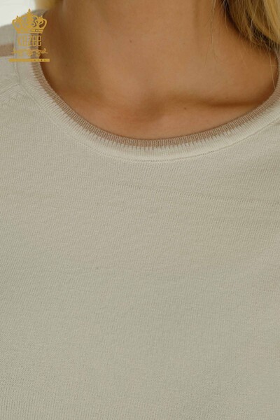 Женский вязаный свитер оптом Американская модель Камень - 30790 | КАZEE - Thumbnail