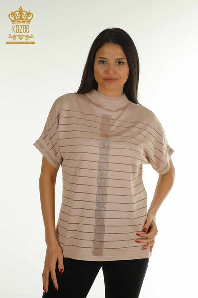 Женский вязаный свитер оптом, американская модель Порошок - 30702 | КАZEE - Thumbnail