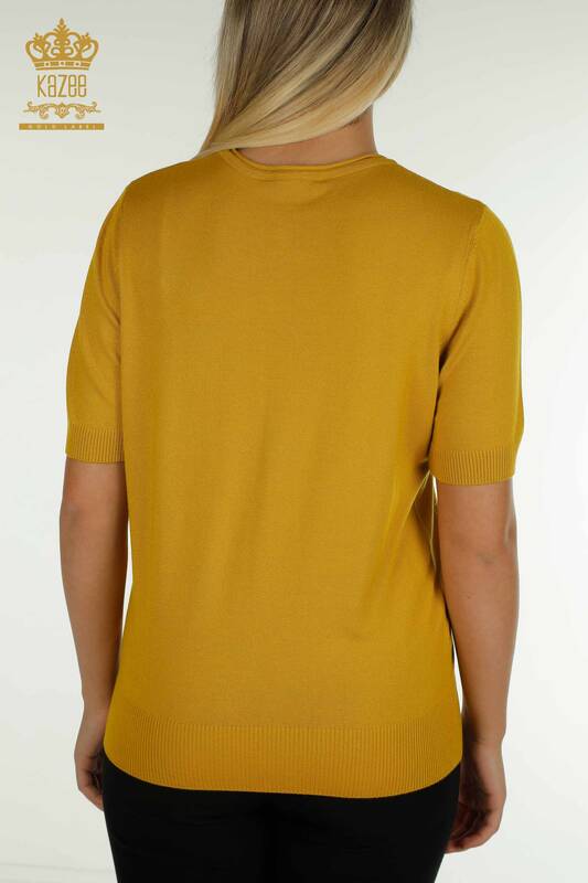 Женский вязаный свитер оптом, американская модель Шафран - 30335 | КАZEE