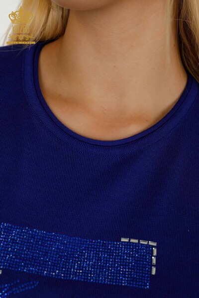 Женский вязаный свитер оптом - американская модель - электрический цвет - 30326 | КАZEE - Thumbnail