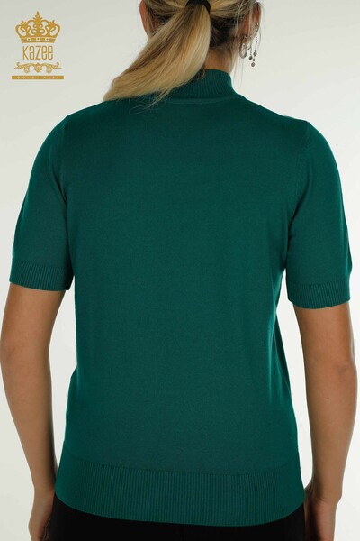 Женский вязаный свитер оптом Американская модель Зеленый - 14541 | КАZEE - Thumbnail