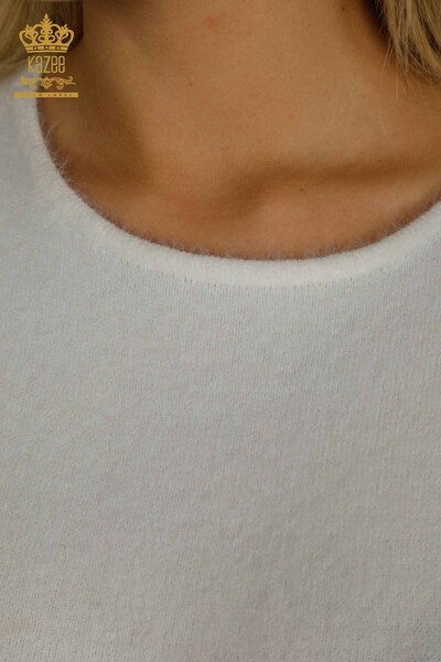 Женский вязаный свитер оптом из ангоры с цифровой печатью и цифровой печатью - 40036 | КАZEE - 5